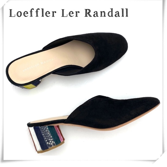 Loeffler Randall Shoes - Loeffler Randall Black Mules Sleek Minimalist Design